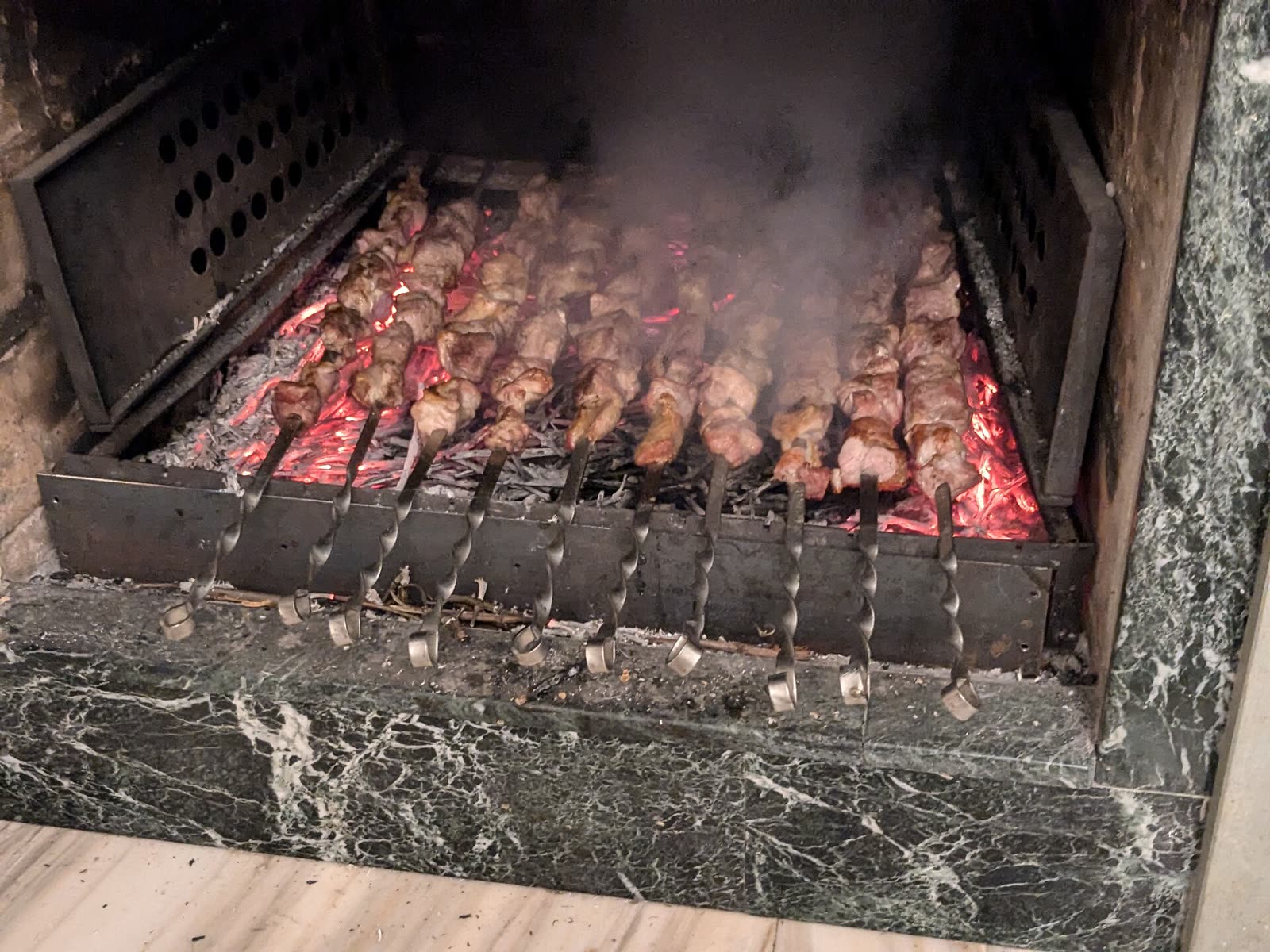 From the grill