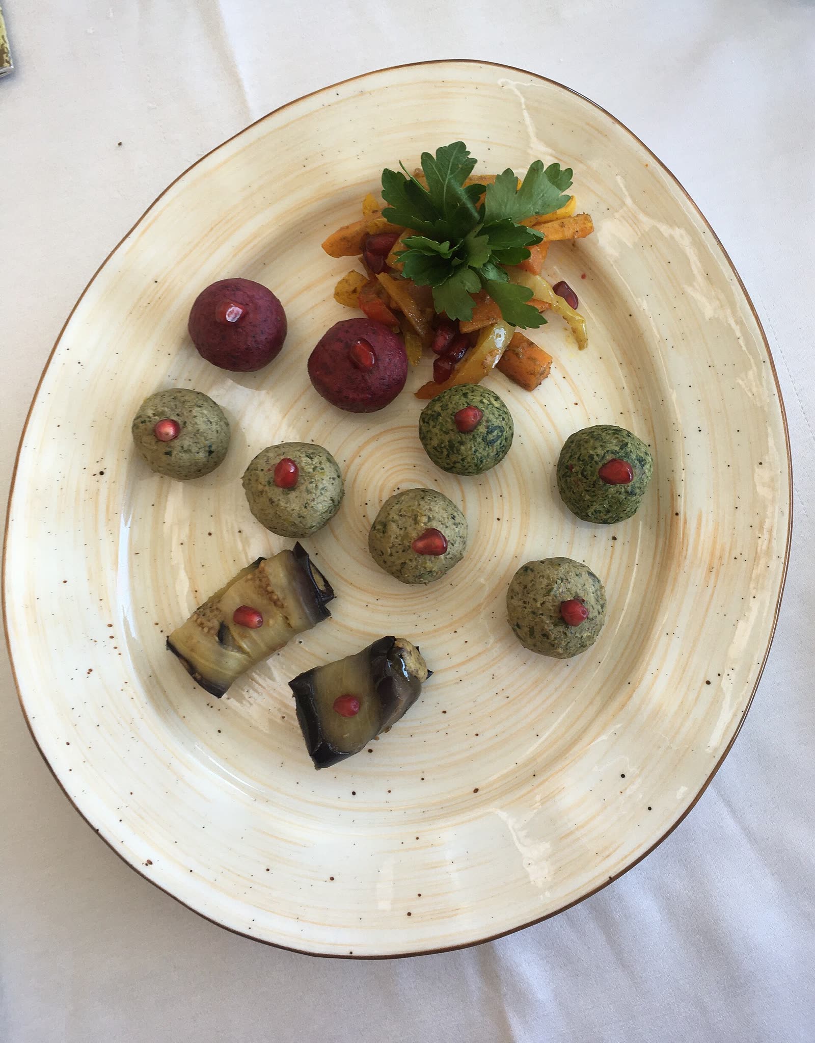 Pkhali with pomegranate